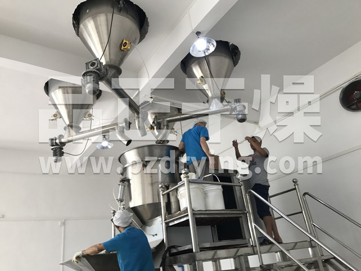 Automatic weighing and batching conveying system